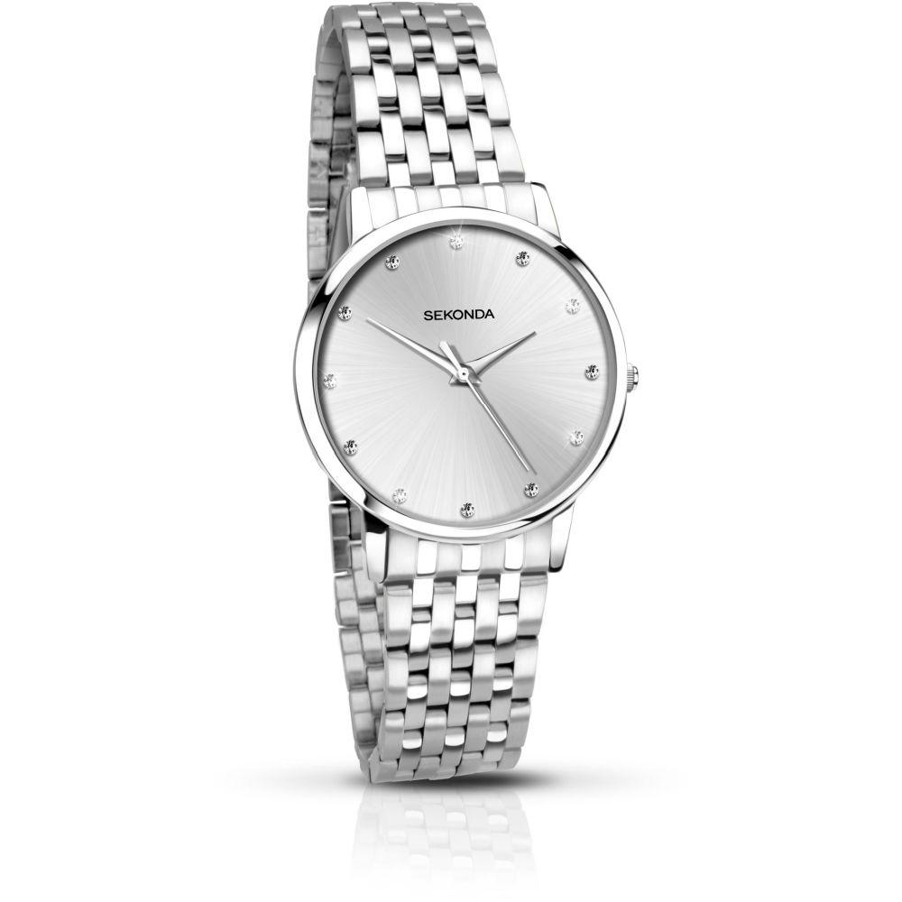 Ladies Sekonda Watch with Silver Dial and Crystals 2444 Watches Sekonda 