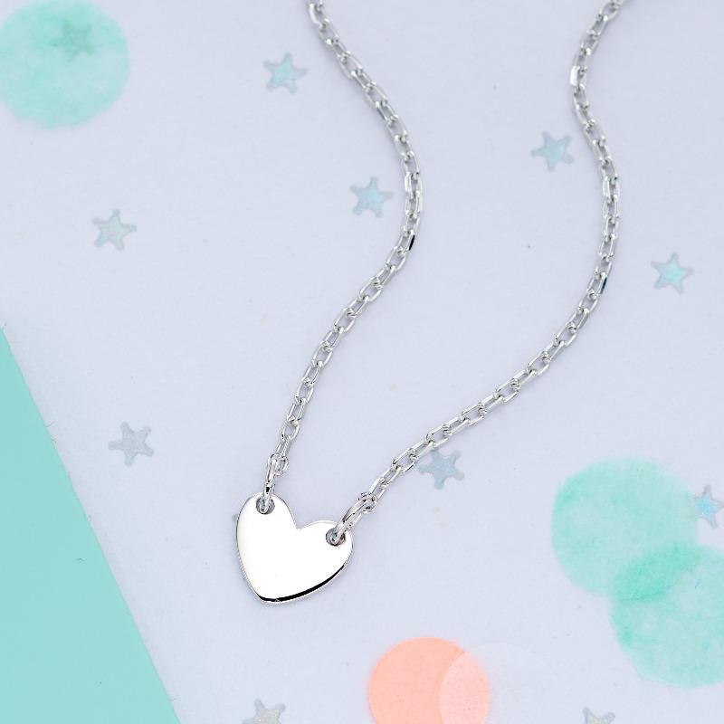 Little Star Girls Silver Heart Necklace Necklaces & Pendants Little Star 