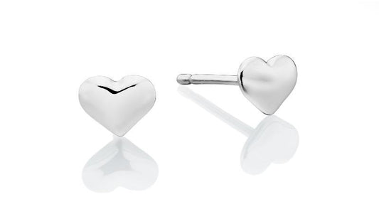 Little Star Girls Silver Heart Stud Earrings Earrings Little Star 