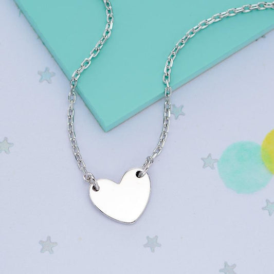 Little Star Ladies Silver Heart Necklace Necklaces & Pendants Little Star 