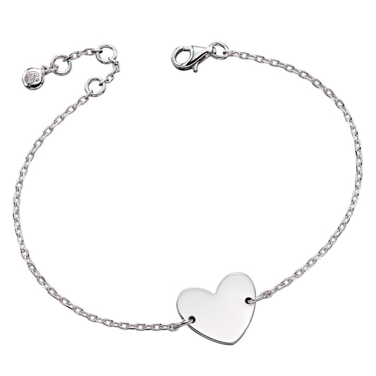 Little Star Ladies Silver Heart Bracelet Bracelets & Bangles Little Star 