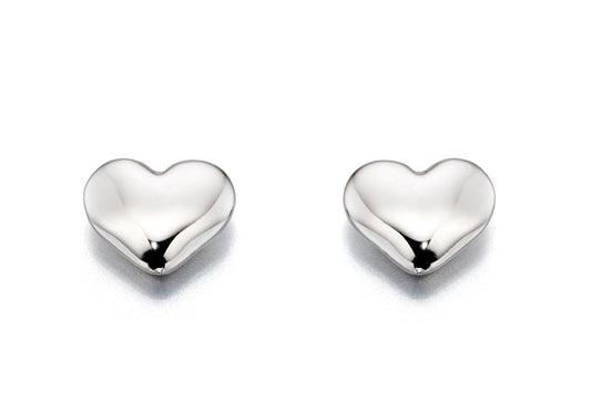 Little Star Girls Silver Heart Stud Earrings Earrings Little Star 