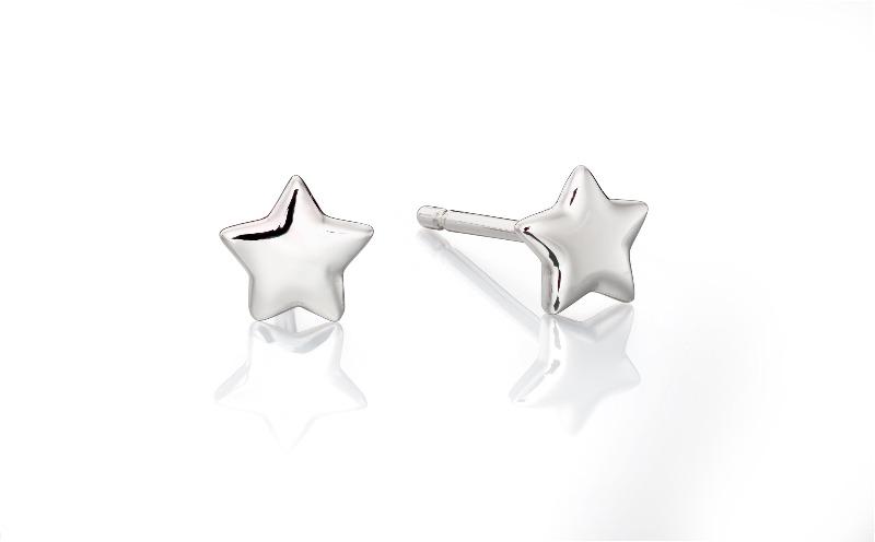 Little Star Girls Silver Star Stud Earrings Earrings Little Star 