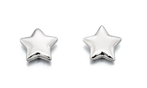 Little Star Girls Silver Star Stud Earrings Earrings Little Star 