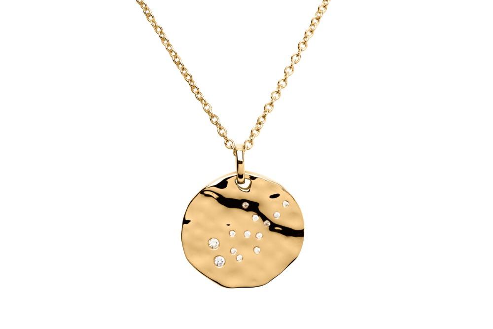 Virgo Zodiac Constellation Pendant in Gold Vermeil with CZ's Necklaces & Pendants Unique 