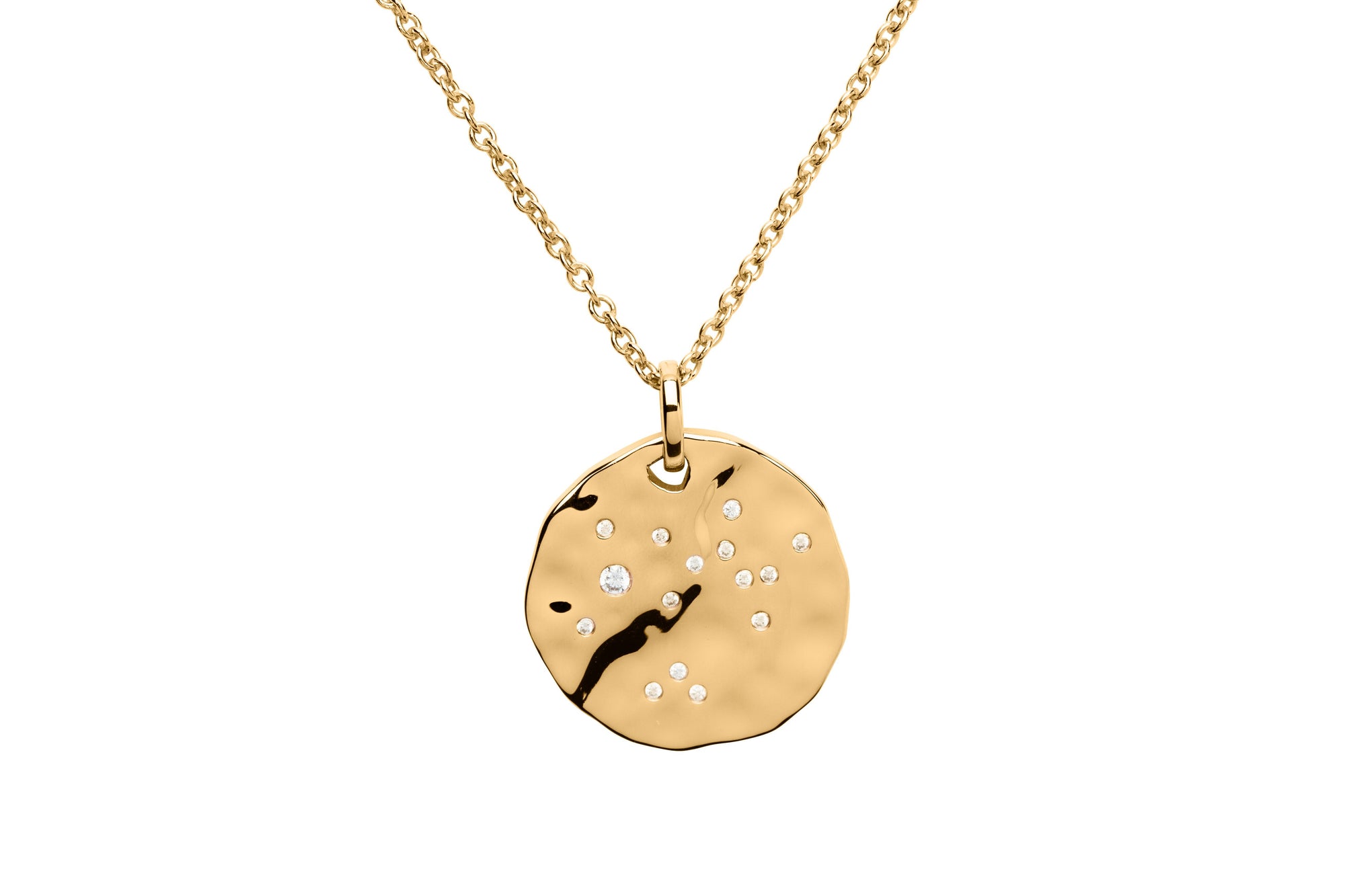 Sagittarius Constellation Pendant in Gold Vermeil with CZ's Necklaces & Pendants Unique 