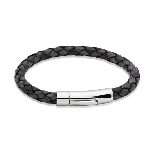 Men's Woven Leather Bracelet in Various Colours