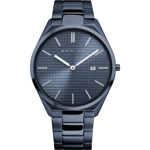 Bering Men's Ultra-Slim Watch in Blue 17240-797 Watches Bering