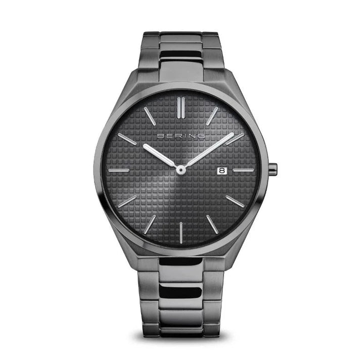 Bering Men's Ultra-Slim Watch in Grey 17240-777 Watches Bering