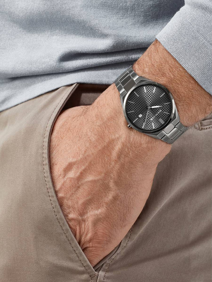 Bering Men's Ultra-Slim Watch in Grey 17240-777 Watches Bering