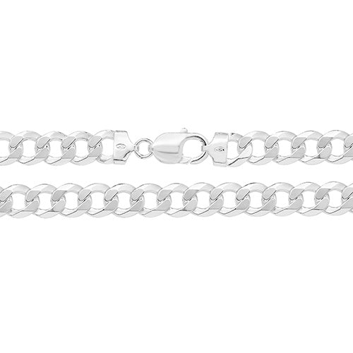 Men's Heavy Silver Curb Chain Chains Treasure House Limited 20"