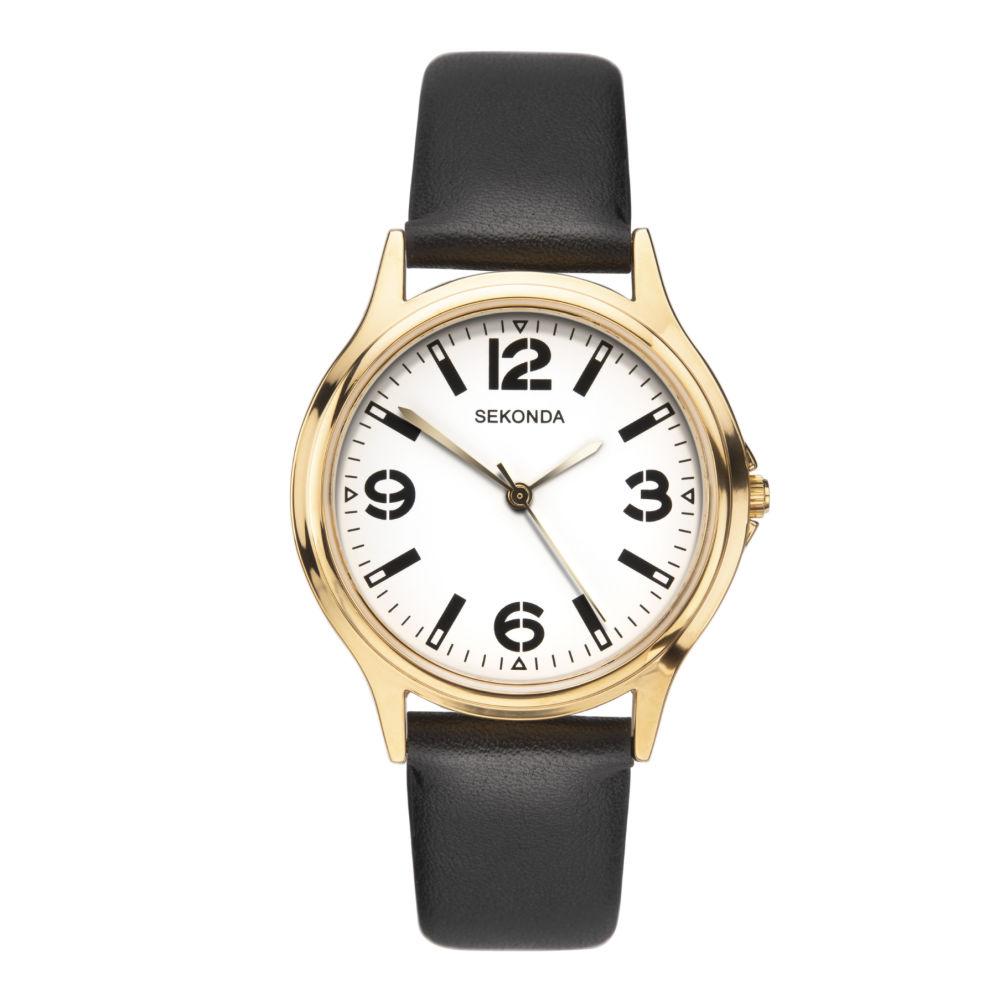 Sekonda Men's Watch with Black Strap and Large Numbers 1528 Watches Carathea