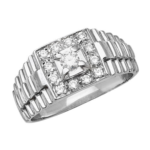 Silver Ring with Cubic Zirconia's Rings Carathea