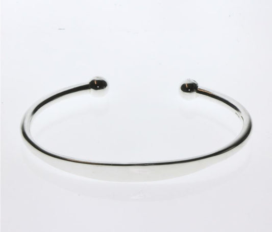 Men's Silver Torque ID Bangle Jewellery Carathea