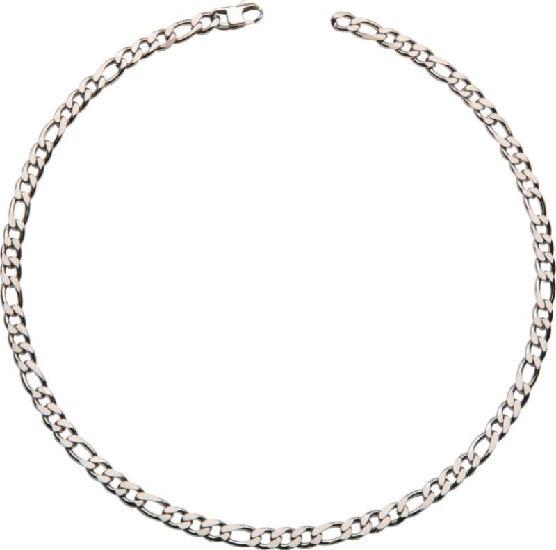 Men's Figaro Chain Necklace in Steel Men's Necklaces & Pendants Unique 