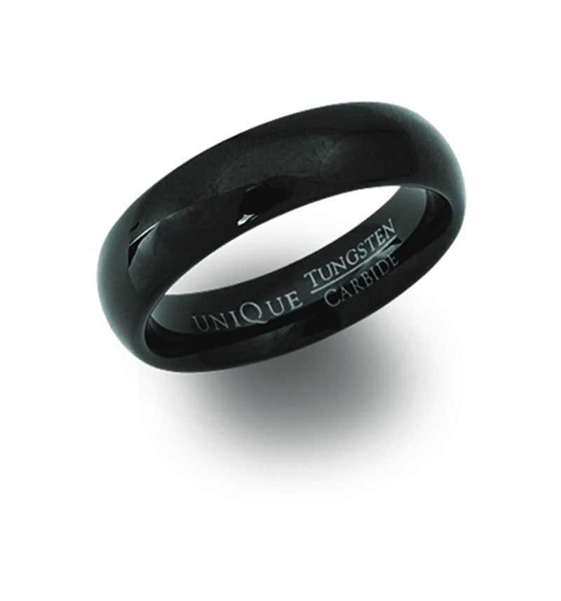 Men's Black Tungsten Ring Jewellery Unique 0 3/4 
