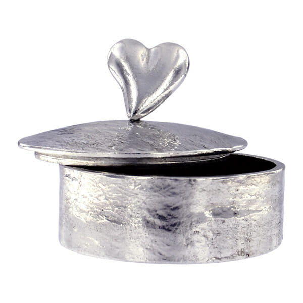 Trinket Box with Heart on Lid Jewelry Holders St Justin