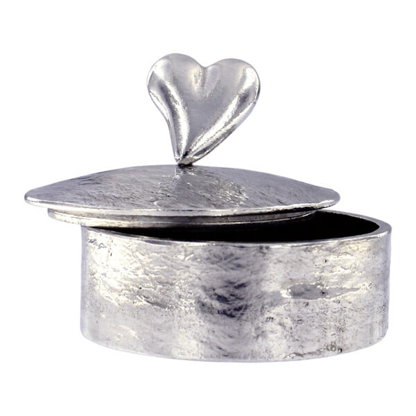 Trinket Box with Heart on Lid Jewelry Holders St Justin 