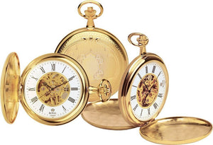 Royal London Mens PVD Gold Plated Mechanical Pocket Watch Watches JoolsJewellery.co.uk 