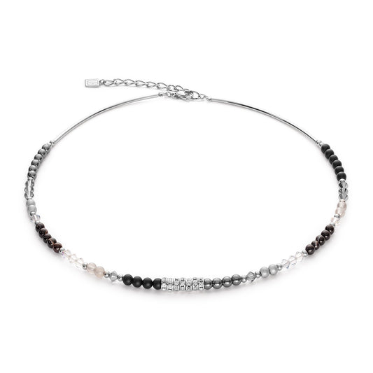 Coeur de Lion Precious Princess Necklace in Black & Grey 6020/10-1312 Coeur de Lion 