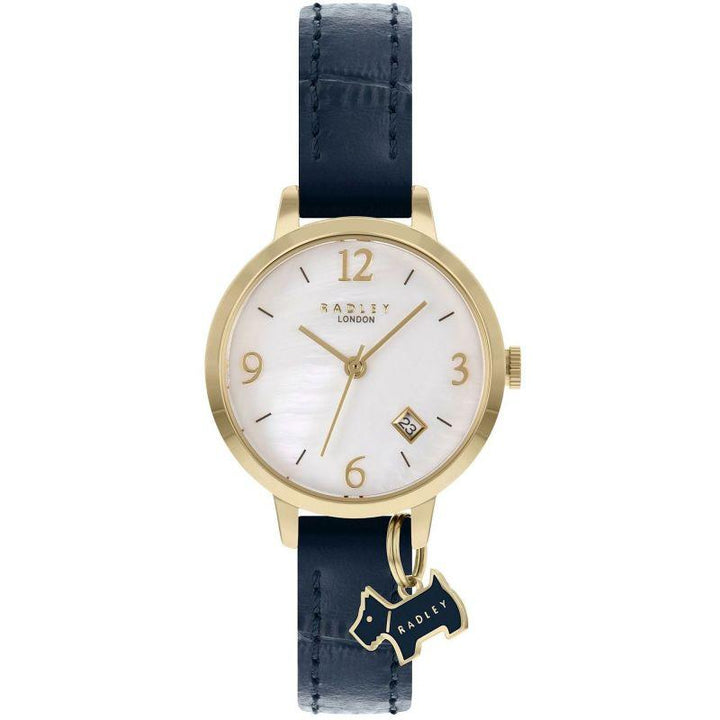 Radley Ladies Watch Blue Leather Strap Mother of Pearl Dial RY21212 Watches Radley