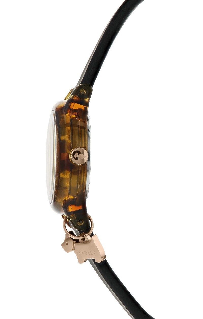 Radley Watch Black Silicon Strap Tortoishell Plastic Case RY2324 Watches Radley