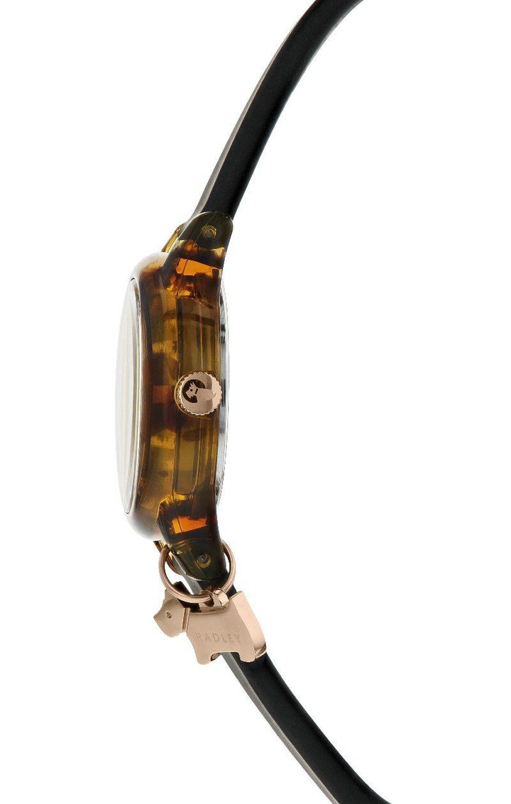 Radley Watch Black Silicon Strap Tortoishell Plastic Case RY2324 Watches Radley