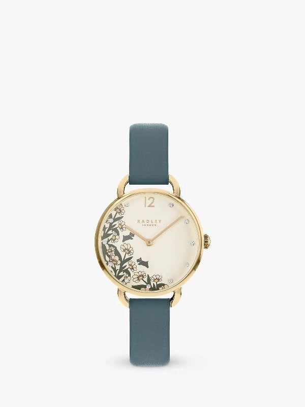 Radley Ladies Floral Watch with Teal Leather Strap RY21270 Watches Radley