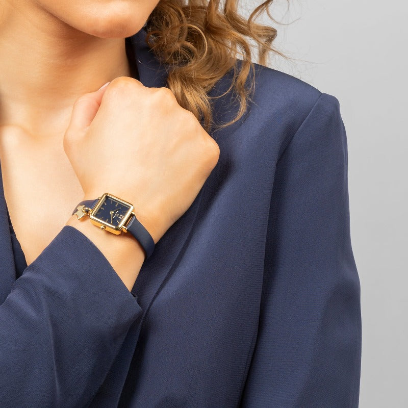 Radley Square Ladies Gold Watch with Ink Strap RY21370 Watches Radley