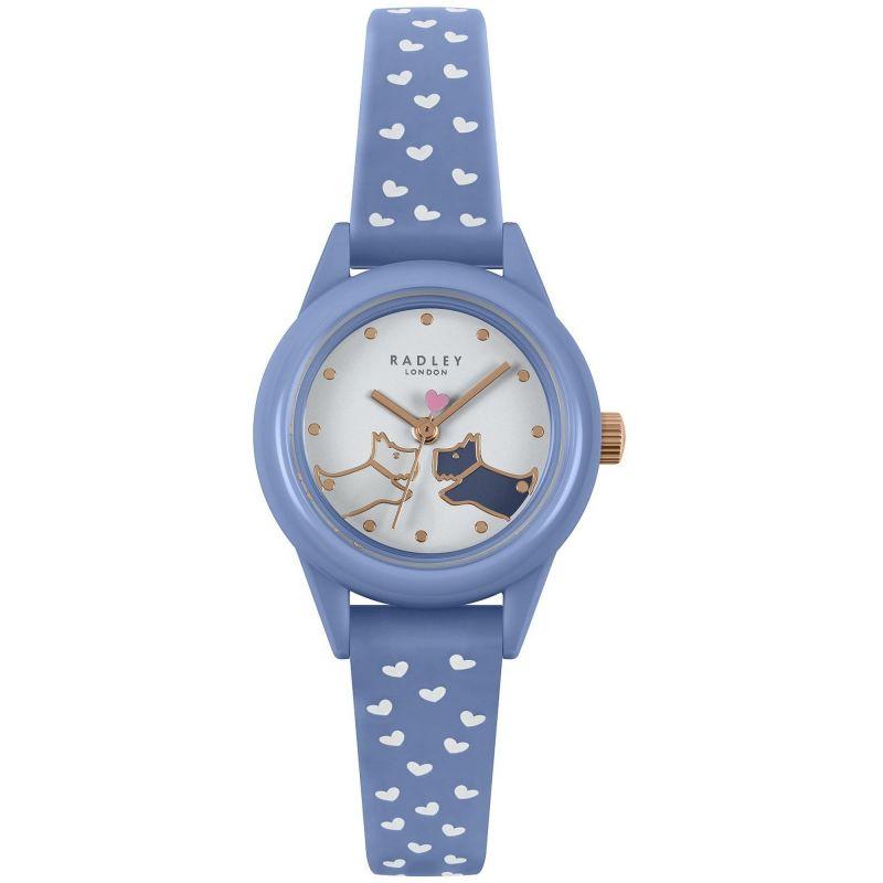 Radley Ladies Watch Blue Silicone Strap White Hearts RY21260 Watches Radley