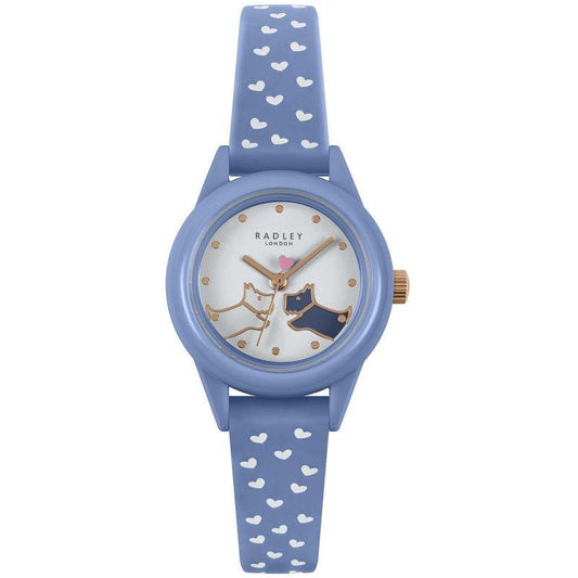 Radley Ladies Watch Blue Silicone Strap White Hearts RY21260 Watches Radley 