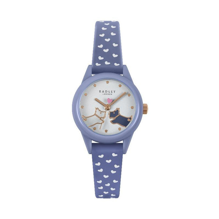 Radley Ladies Watch Blue Silicone Strap White Hearts RY21260 Watches Radley