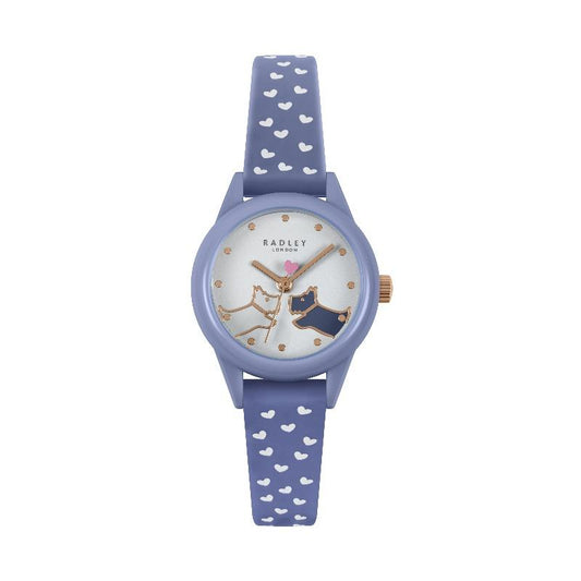 Radley Ladies Watch Blue Silicone Strap White Hearts RY21260 Watches Radley 