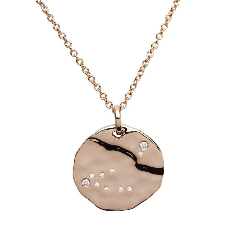 Rose gold capricorn necklace discount