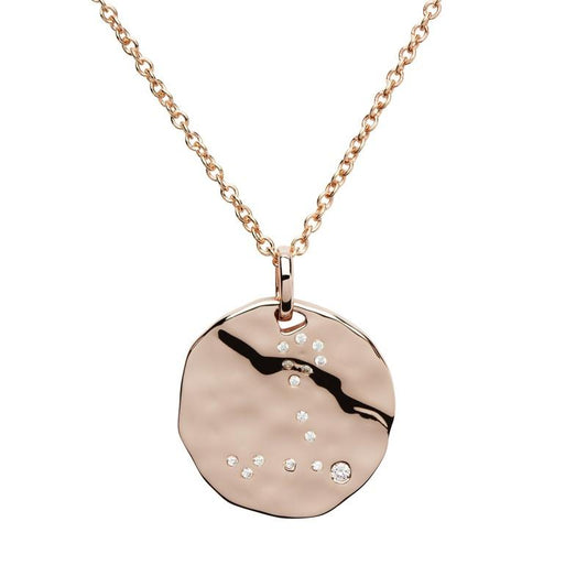 Rose Gold Pisces Constellation Pendant Jewellery Unique 