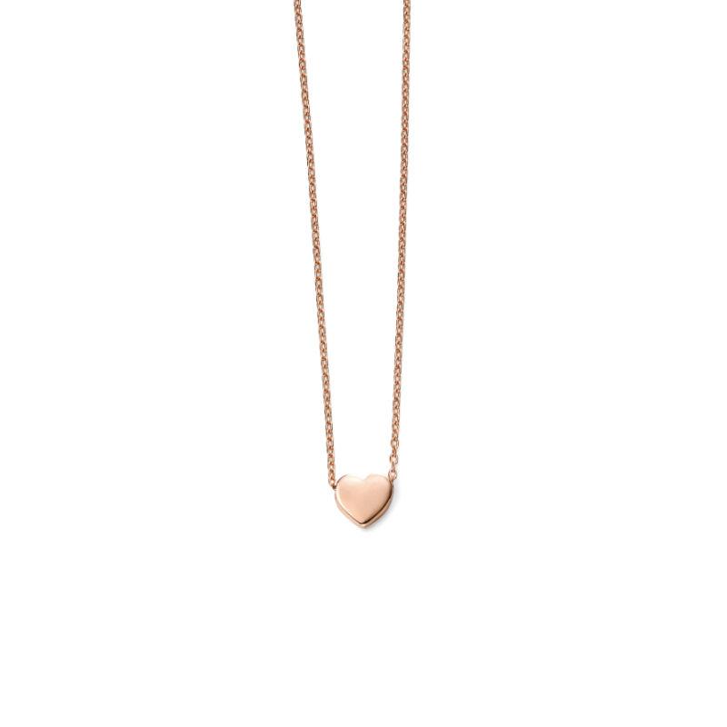 9ct Rose Gold Heart Necklace Jewellery Carathea