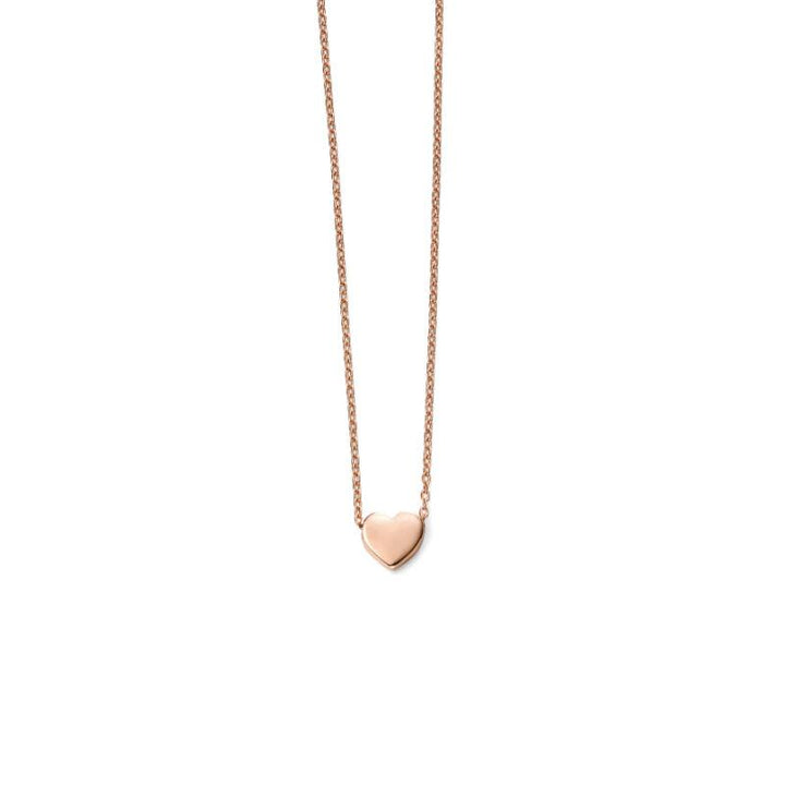 9ct Rose Gold Heart Necklace Jewellery Carathea
