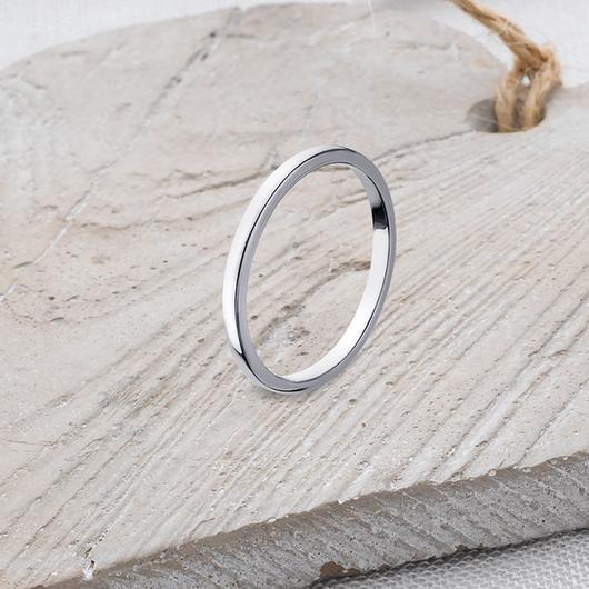 2mm Silver D-Shaped Wedding Band Ring Rings Silverband Company J 