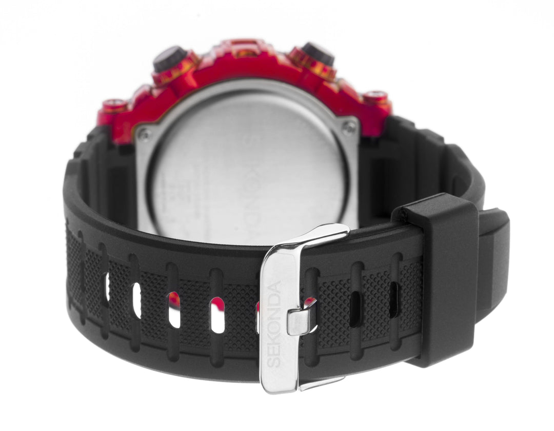 Sekonda 1525 Men's Digital Sports Watch Black/Red Watches Sekonda