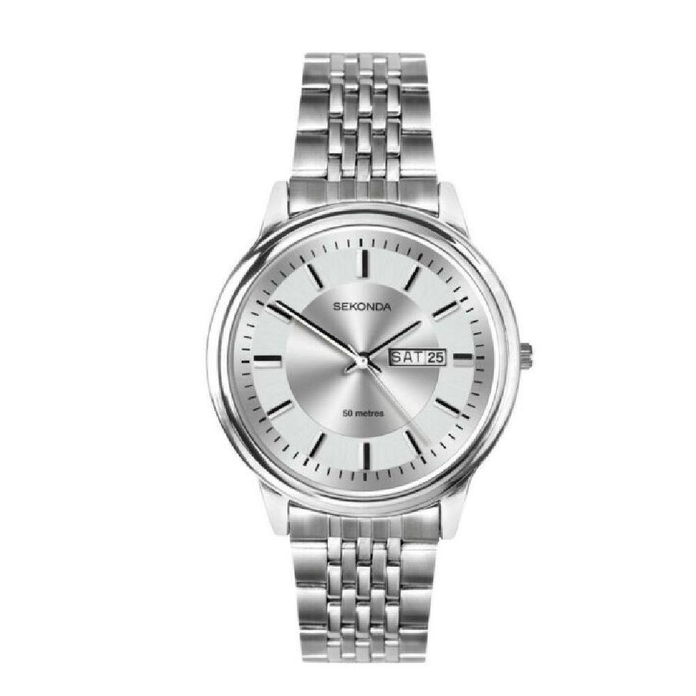 Sekonda silver best sale watch mens