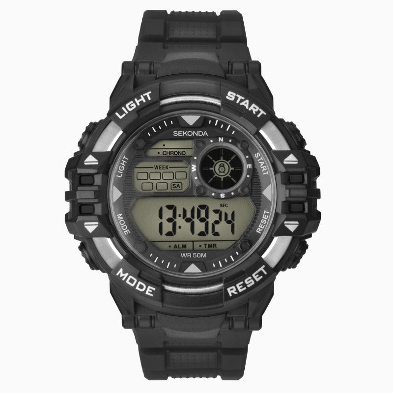 Sekonda Men's Digital Sports Watch Black 1522 Watches Sekonda
