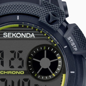 Sekonda Men's Digital Sports Watch in Blue & Yellow 1677 Watches Sekonda 