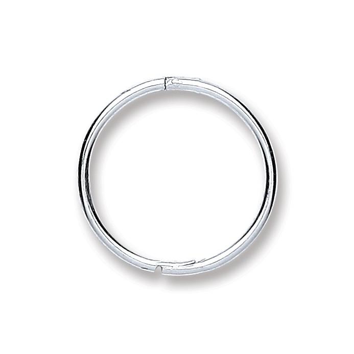 Silver Sleeper Earrings are polished sterling silver hoop earrings with a hinged closure for comfortable wear.