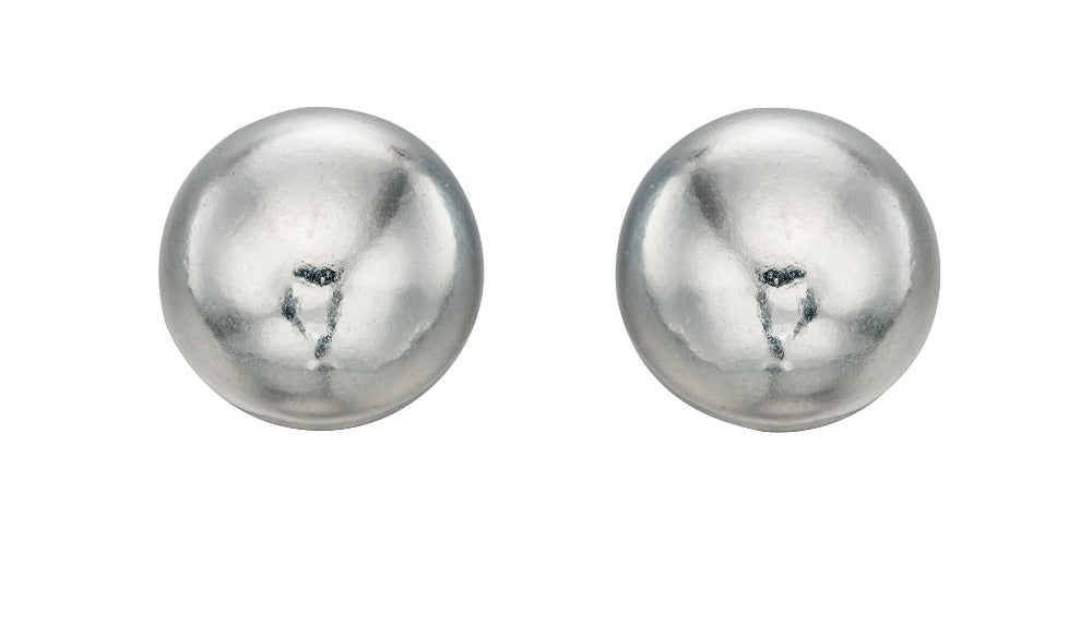 Silver Plain Ball Stud Earrings Jewellery Gecko