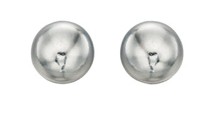 Silver Plain Ball Stud Earrings Jewellery Gecko 
