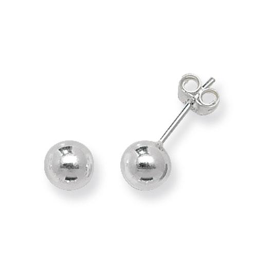 Silver Ball Stud Earrings Jewellery Hanron 