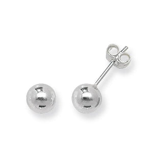Silver 6 mm Ball Stud Earrings Earrings Treasure House Limited 