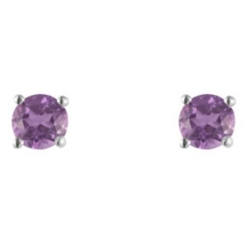 Silver Amethyst Stud Earrings Jewellery Expressions 