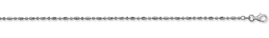 Silver Cut Out Moon and Bead Anklet Jewellery Carathea