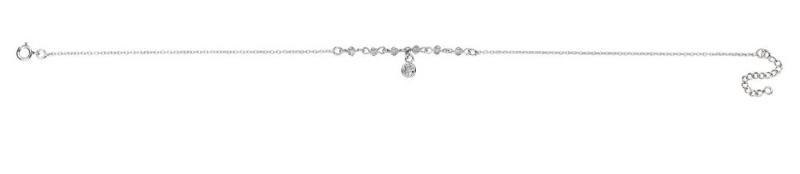 Silver Anklet with Swarovski Crystals Jewellery Carathea